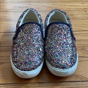 Crewcuts Multi Color Glitter Slip Ons K11 Toddler